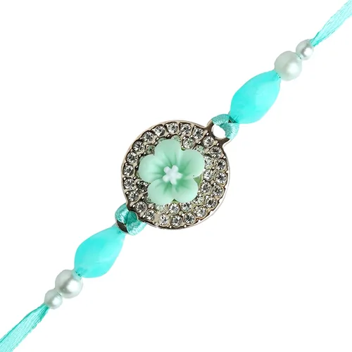 Miniatura 5 de Aditri Creation Rakhi Lumba Juego de 4 Rakhi para hermano y Bhabhi Bhaiya Bhai Rakhi Juego de 4 pares de hilos Rakhi Dora, paquete de regalo