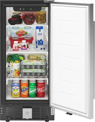Miniatura 11 de KoolMore Refrigerador pequeño integrado de 15 pulgadas y enfriador de bebidas para latas de refrescos, latas de cerveza, alimentos y aperitivos