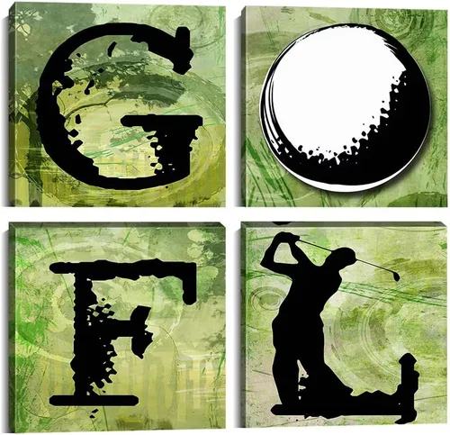 Miniatura 23 de Pankila Imágenes artísticas para pared de campo de golf, póster en lienzo impreso de golf de Estados Unidos, decoración de pared para sala de estar