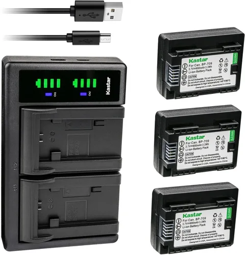 Miniatura 6 de Kastar BP-709 LTD2 Cargador de batería USB compatible con Canon BP-708 BP708, BP-709 BP709, CG-700, Canon VIXIA HF R82 HFR82, VIXIA HF R300 HFR300