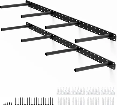 Miniatura 13 de 2 soportes flotantes de metal ocultos resistentes para estantes, estantes invisibles sin plantilla (16 x 6 x 1.5 pulgadas sin herramientas)