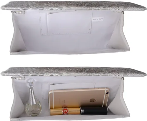 Miniatura 2 de Bolsos de mano para mujer, bolso de mano floral de encaje para boda, bolso de noche