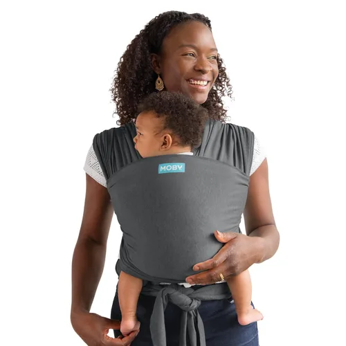 Porta bebé Moby Baby Wrap para recién nacidos a niños pequeños (8-15kg), porta bebé en cabestrillo, diseño ultra ligero y manos libres, ajustable