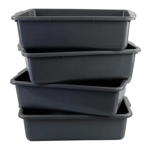 Miniatura 2 de Commercial Products - Caja de autobús/utilidad estándar, lavabo de plástico para restaurante, bañera para organización y almacenamiento de cocina