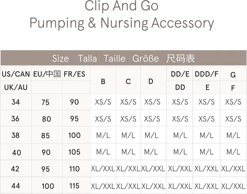 Miniatura 5 de Bravado! Basics - Brasier de bombeo manos libres, cómodo, clip and go, accesorio de brasier de lactancia, XS-XXL
