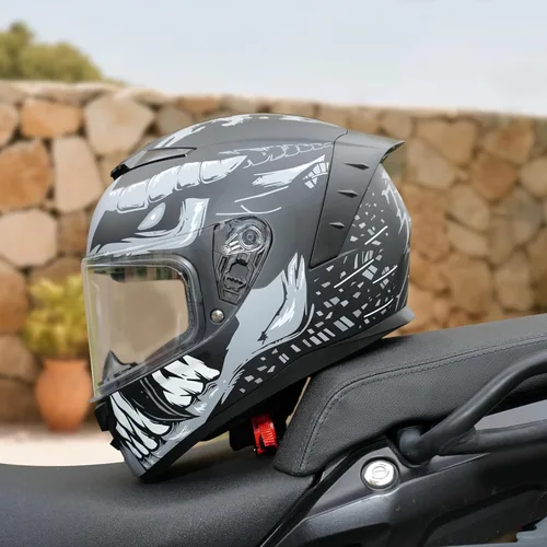 Miniatura 9 de Cascos de Motocicleta de Cara Completa WS-611 Casco de Moto de Calle para Adultos Hombres Mujeres Aprobado por DOT