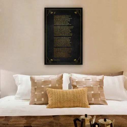 Miniatura 4 de If By Rudyard Kipling Poema Arte de pared Póster de poesía con cita inspiradora para decoración de pared de habitación de bebé, pinturas en lienzo