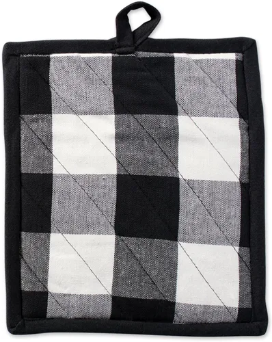 Miniatura 3 de DII Buffalo Check Kitchen Collection, juego de cocina clásico de granja, agarradera, blanco y negro, 2 piezas