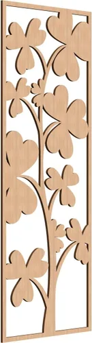 Miniatura 24 de 9 3/8 pulgadas de ancho x 24 3/8 pulgadas de alto x 1/4 pulgadas de alto, Bradford Paneles de pared decorativos de madera de calado, roble rojo rojo