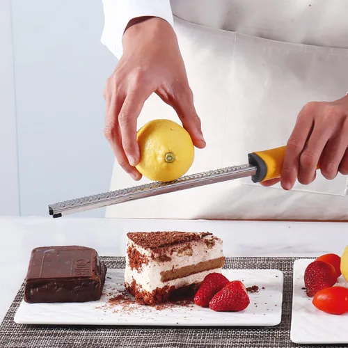 Miniatura 5 de Rallador de limón Zester, rallador de cítricos con asa, utensilios de cocina para queso, limón, chocolate, nuez moscada, jengibre, frutas, verduras