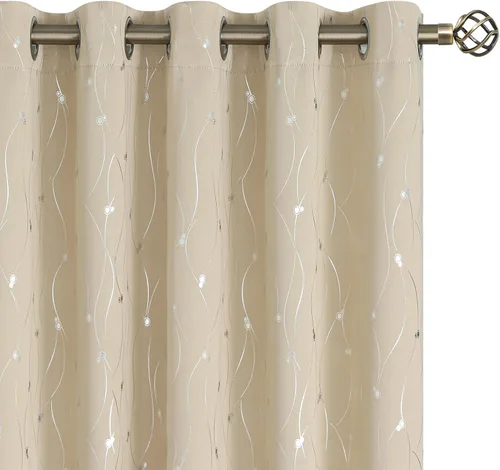 Miniatura 46 de BGment Cortinas cortas de oscurecimiento de habitación de 45 pulgadas de largo para ventanas pequeñas, cortinas con aislamiento térmico con ojales