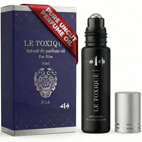 S1CK Le Toxique Pheromone Pure Perfume EXTRAIT - Aceite de colonia en rollo para hombres, feromonas infundidas crudas, atracción de colonia, larga