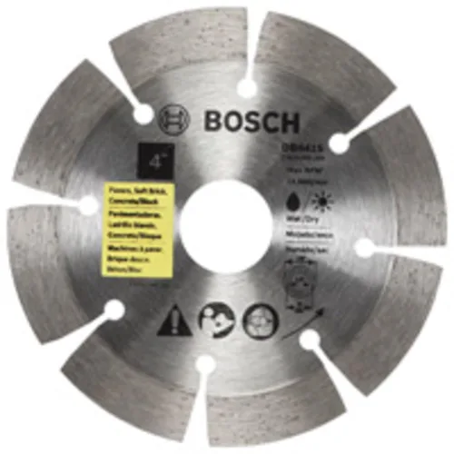 Miniatura 7 de BOSCH DB1241S Hoja de diamante de borde segmentado estándar de 12 pulgadas con eje de 1 pulgada para aplicaciones universales de corte tosco