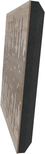 Miniatura 3 de Panel acústico difuso de absorción de sonido, «onda» para estudio de grabación Laminado en madera: (Sonoma), (paquete de 4)