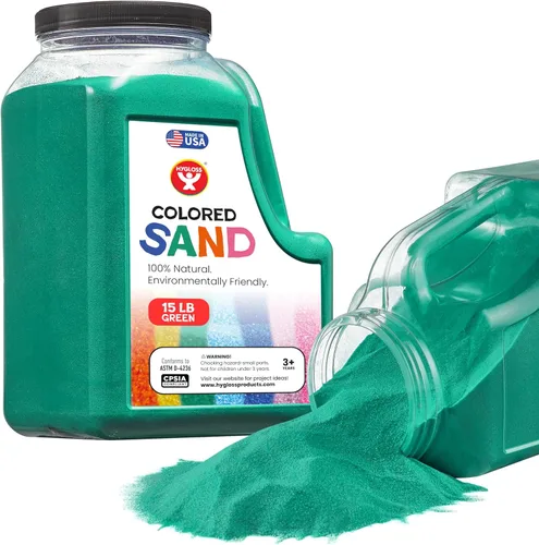 Miniatura 70 de Hygloss Arena de colores para manualidades – Botella de 1 libra, magenta – Juegos de arte de arena fina y colorida vibrante para niños – Actividades