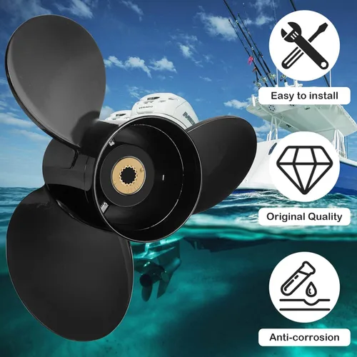 Miniatura 4 de NOVINO Boat Propeller for Mercruiser Alpha One/Bravo One & Mercury Outboard Engines 135-300HP 2&4-Stroke, Aluminum Boat Propeller 15 Spline Tooth