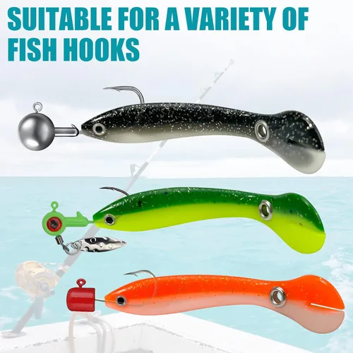 Miniatura 8 de Soft Bionic - Señuelo de pesca – 10 cebo de natación de plástico suave para lubina, agua dulce y agua salada