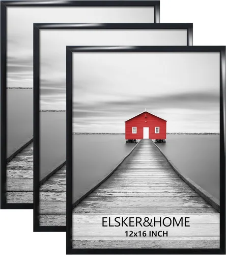 Miniatura 10 de ELSKER&HOME 18x24 Marco para Póster 3 Pack, Marco Plateado para Montaje Horizontal o Vertical en la Pared, Resistente y a Prueba de Arañazos