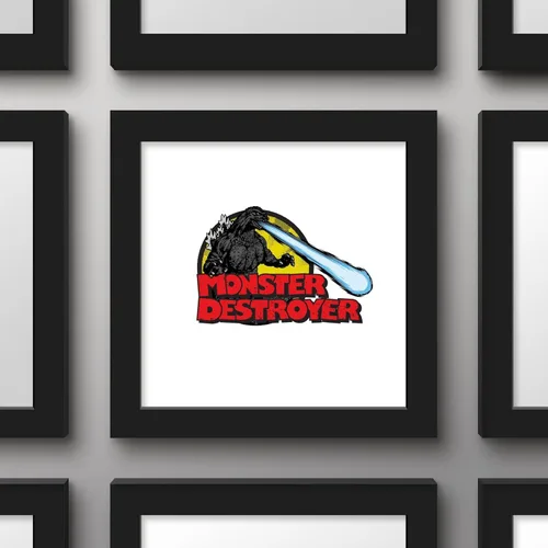 Miniatura 2 de Trends International Gallery Pops Godzilla - Póster de pared de destructor de monstruos, 12.00 x 12.00 pulgadas, versión de marco negro