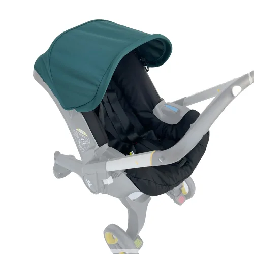 Miniatura 15 de Kits de cambio de cojín de asiento, ropa, sombrilla, toldo para cochecito compatible con asiento de automóvil y cochecito Doona (negro)