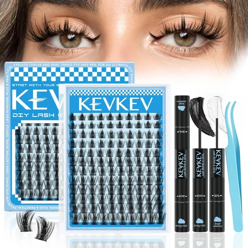 Miniatura 12 de KevKev Lash Cluster Glue, Lash Bond and Seal Lash Glue for Eyelash Clusters Waterproof Strong Hold for 72h Individual Eyelash Glue Non-Irritating