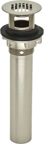 DecoDRAIN - Drenaje de rejilla para tocador de baño/lavabo/recipiente/fregadero, cuerpo de ABS chapado con desbordamiento; níquel cepillado;