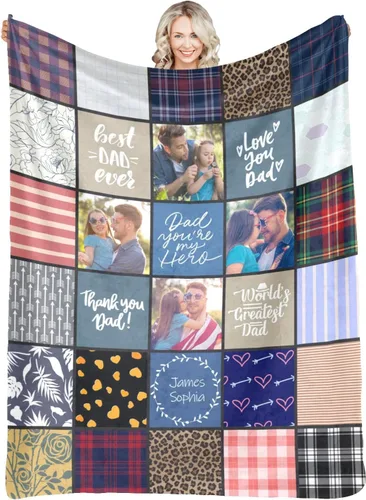 Miniatura 29 de Manta personalizada con fotos y texto para mamá, papá, bebé, familia, amigos, manta personalizada para cumpleaños, Navidad, para mujeres, hermana