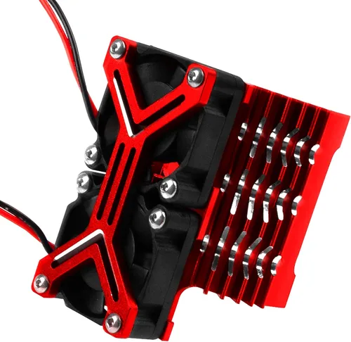 Miniatura 5 de Ventilador de refrigeración de disipador de calor dual para motor 40-42mm Compatible con 1/7 1/8 Arrma Traxxas coche RC se ajusta a los motores 4068