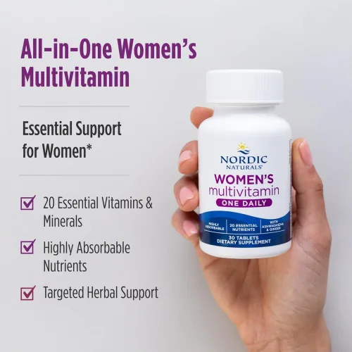 Miniatura 3 de Nordic Naturals Multivitamínico diario para mujeres One - Apoyo para piel, cabello, energía y huesos - Suplemento para la inmunidad - 20 nutrientes