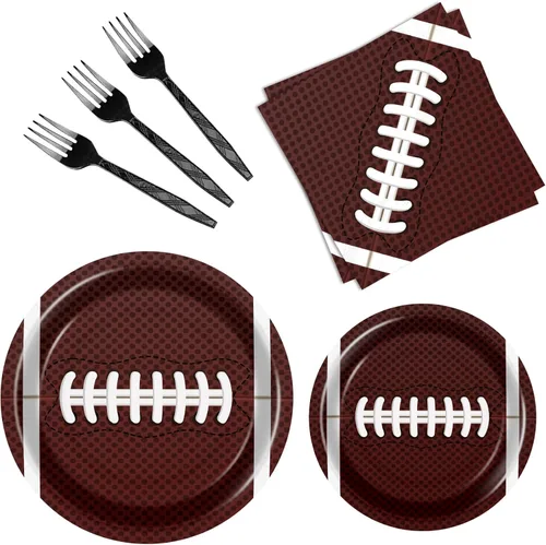 96 platos y servilletas de fútbol - Decoraciones y recuerdos para fiestas de cumpleaños