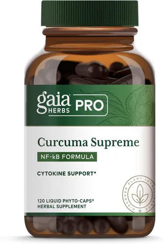 GAIA HERBS PRO Curcuma Supreme - Suplemento de apoyo a la salud inmunológica - Suplemento de cúrcuma con extracto de fruta de pimienta negra y