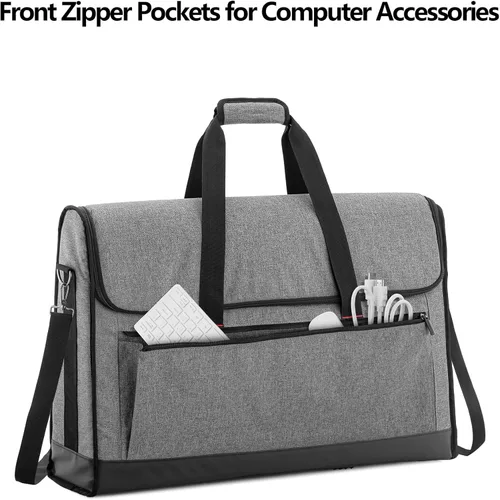 Miniatura 3 de Trunab Estuche de transporte para monitor de 24 pulgadas, bolsa de viaje acolchada con capacidad para hasta 2 pantallas LCD/televisores, no Gris
