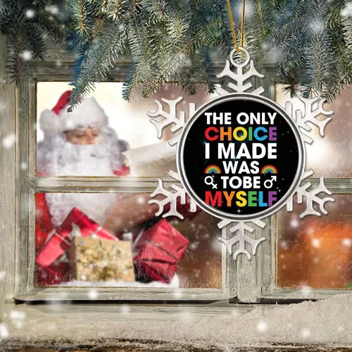 Miniatura 6 de Adornos de orgullo LGBT arcoíris para árbol de Navidad, progreso LGBTQ, orgullo arco iris, adornos de Navidad gay lesbianas, orgullo gay, recuerdo