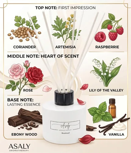 Miniatura 8 de ASALY - Juego de regalo de velas y difusor de varillas de lujo, 2 velas de cera de soja (30 horas de combustión) + 1 difusor de varillas Té