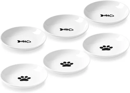 Miniatura 9 de Cuencos Elevados de Cerámica para Gatos - Juego de Cuencos para Gatos Amigable con Vibrissas, Anti-Vómito, Elegante e Higiénico