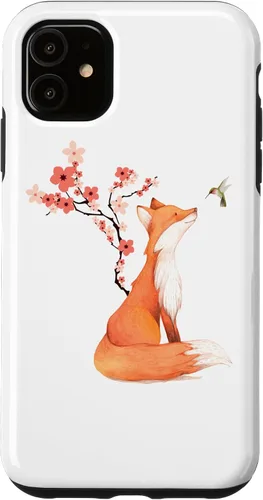 Miniatura 8 de The Cute Fox and Hummingbird Cherry Blossom Flower Present Case for iPhone 17
