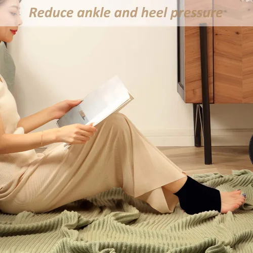 Miniatura 8 de Calcetines de talón de gel hidratantes ventilados, 3 pares de calcetines de spa sin dedos para tratamiento de cuidado de pies, talones agrietados