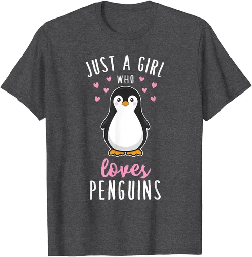 Just A Girl Who Loves Penguins - Camiseta linda de la naturaleza para niños pequeños, gris, S