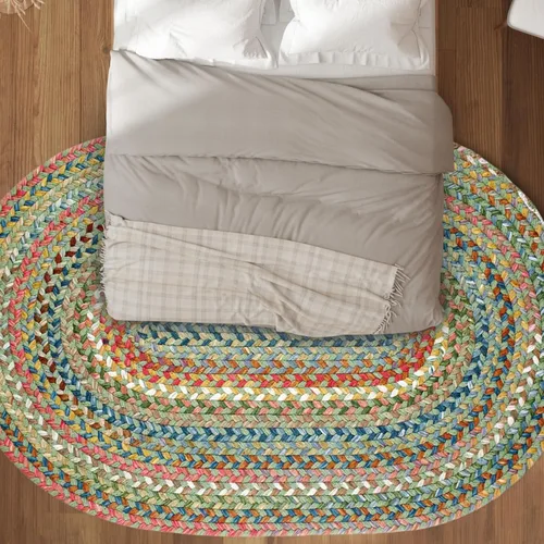 Miniatura 43 de Rhody Rug Country Jewel CJ35 - Alfombra trenzada ovalada de bronce de 2 x 3 pies, decoración del hogar, alfombra de piso o alfombra de dormitorio