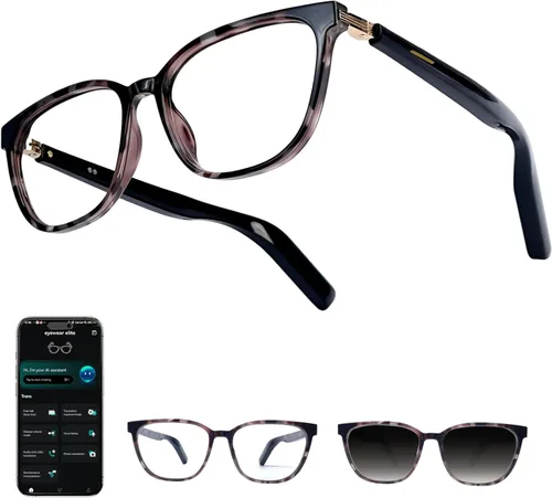 Miniatura 9 de Al - Lentes inteligentes para hombres y mujeres con traducción en tiempo real, lente de cambio de color, música y llamadas con Bluetooth 5.4