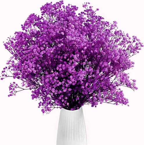 Miniatura 7 de Flores secas para el aliento del bebé, flores naturales secas de 17 pulgadas, a granel con 3000 brotes, gypsophila seca real para bodas, fiestas