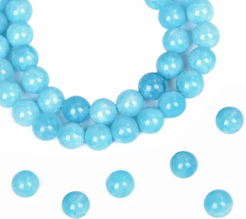 Miniatura 43 de AD Beads Cuentas redondas sueltas de piedras preciosas naturales de 15 pulgadas para pulseras, collares, aretes, manualidades, manualidades