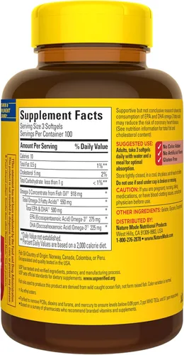 Miniatura 7 de Nature Made Suplementos de aceite de pescado Omega 3, 550 mg por porción, suplementos de aceite de pescado Omega 3 como ésteres etílicos para un