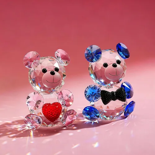 Miniatura 8 de HDCRYSTALGIFTS Figuras de Gatos de Cristal Soplado de 2 pulgadas Coleccionables Paquete de 4 Estatua de Animal Gatito de Cristal Verde Esmeralda
