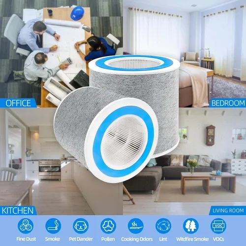 Miniatura 6 de Filtro de repuesto HP102 compatible con purificador de aire Shark HP100 HP102 HP102PET HP132 HC450 HC451 HC452 HC455 Paquete de 2 filtros