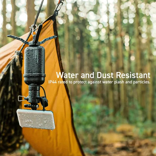 Miniatura 4 de ELECOM NESTOUT - Linterna de panel LED para acampar al aire libre con mini trípode, luz LED regulable alimentada por USB, resistente al agua y polvo