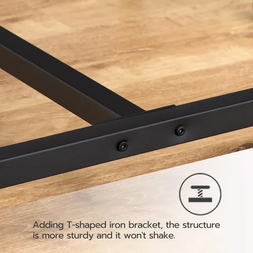 Miniatura 5 de HOOBRO Juego de mesa y sillas de bar, mesa rectangular de 47.2 pulgadas con 2 taburetes para espacio pequeño, mesa de alta superior, juego
