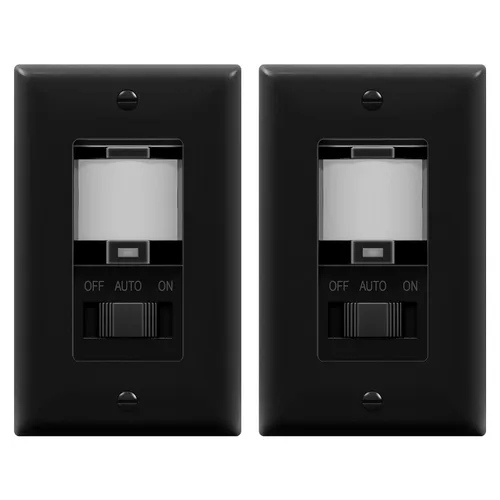 Miniatura 15 de TOPGREENER - Interruptor de luz con sensor de movimiento PIR para pared, interruptor con sensor de ocupación, requiere cable neutro, control manual