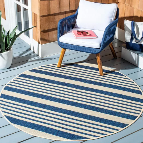 Miniatura 107 de SAFAVIEH Courtyard Collection - Alfombra decorativa, 2.3 x 5 pies, beige y verde oscuro, para interior/exterior, resistente a la intemperie