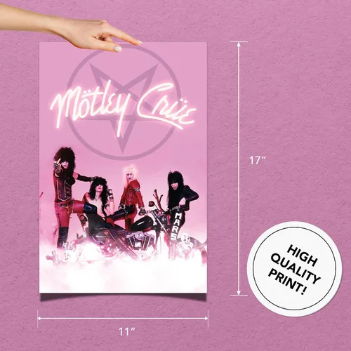 Miniatura 3 de Desert Cactus Motley Crue Póster 11 x 17 Pulgadas para Habitación y Oficina, Decoración Oficial para Fans (11x17 pulgadas, Diseño 2, Papel)